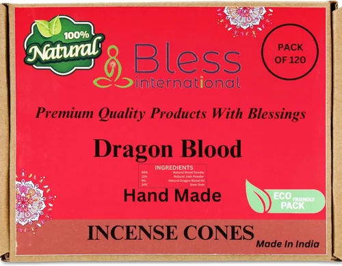 Miniatura 67 de Bless International Conos de incienso 100% naturales de lavanda hechos a mano, sumergidos a mano, libres de químicos orgánicos para purificación