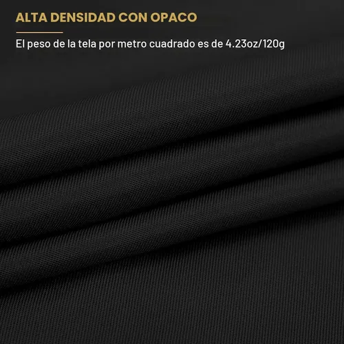 Miniatura 7 de Aimosen Telón de fondo negro de 10 x 7 pies para fotografía, tela de poliéster de alta densidad, color negro puro, cortina de fondo plegable sin