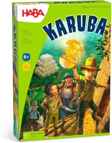 HABA Karuba - Juego de rompecabezas familiar de colocación de fichas de aventura en la jungla - Emocionantes juegos familiares y juegos de mesa para