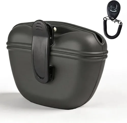 Miniatura 12 de AUDWUD Bolsa de Silicona para Premios de Perro, Con Clicker de Entrenamiento para Perros, Contenedor de Entrenamiento Portátil con Clip, Conveniente