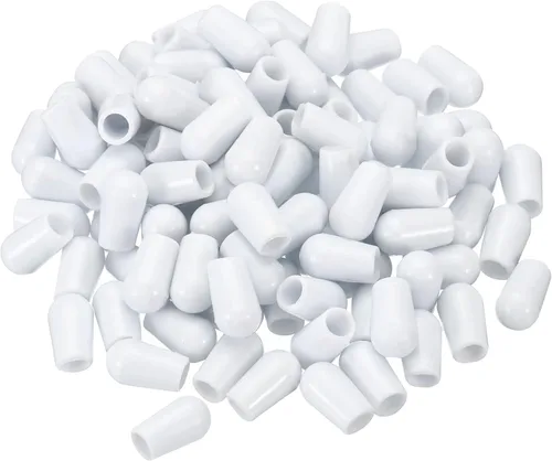 Miniatura 9 de PATIKIL Pies de estante para fregadero de cocina, paquete de 100 pies de diámetro interior de 0.197 in x 0.315 in de diámetro exterior, patas Claro