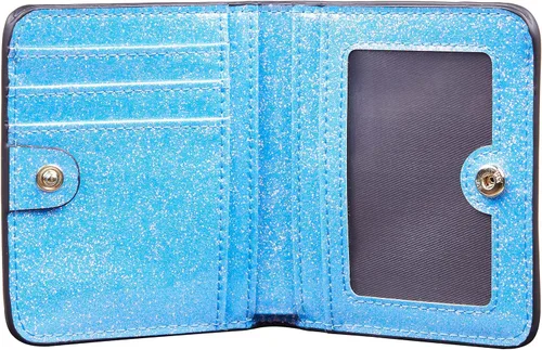 Miniatura 4 de Gostwo - Cartera compacta de piel genuina de lujo para mujer con bloqueo de RFID y ventana de identificación