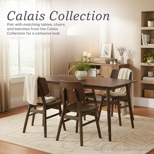 Miniatura 21 de Alaterre Furniture Calais Dining - Juego de 2 sillas de comedor moderno de mediados de siglo, juego de sillas de madera maciza con diseño