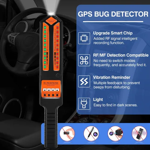 Miniatura 2 de Detector anti espía, detector de errores GPS, Escáner inalámbrico de señal RF, buscador de cámara oculta para radiofrecuencia, Barredora electrónica