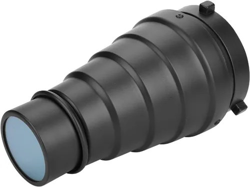 Miniatura 9 de Metal cónico Snoot con rejilla de panal Kit de filtro de haz de luz Tubo Bowens Mount Filter para Studio Strobe Flash