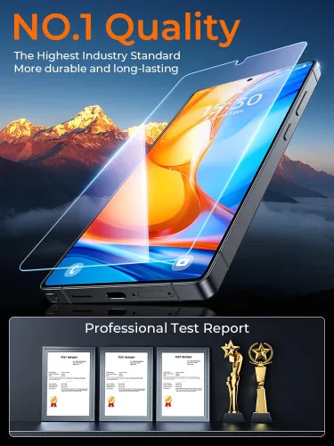 Miniatura 7 de MRGLAS TOP 9H+ Glass 2+2 Packs for iPhone 17 Pro Privacy Screen Protector with Camera Lens Protector [Zero Bubble][10X Military Protection] 17 Pro
