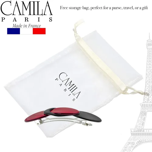 Miniatura 4 de Camila Paris CP2254 - Pinza de pelo francés para niñas, hecha a mano, cierre automático de metal, pinzas de agarre fuerte para mujeres