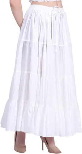 Miniatura 3 de Wevez Falda gitana 25 yardas color liso de algodón para mujer