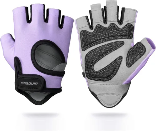Miniatura 10 de VINSGUIR Guantes de entrenamiento para hombres y mujeres, guantes de levantamiento de pesas con excelente agarre, guantes de gimnasio ligeros