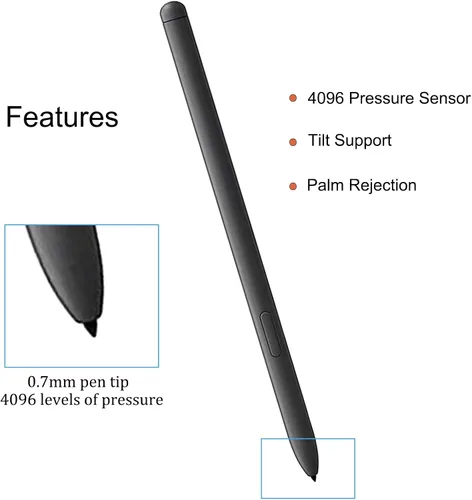 Miniatura 3 de Tab S8 S Pen Reemplazo compatible con Samsung Galaxy Tab S8/S8 Plus/S8 Ultra Stylus, Tab S8 S Pen Stylus con 5 puntas/puntas sin Bluetooth