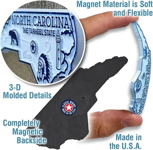 Miniatura 3 de Imán con diseño de mapa de estado, North Carolina