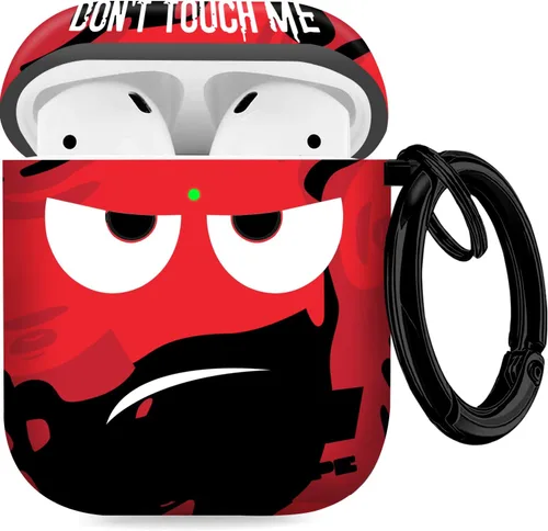 Funda para Airpods, Don't Touch Me for Airpods Cover con llavero suave y linda funda a prueba de golpes para mujeres y hombres, compatible con funda