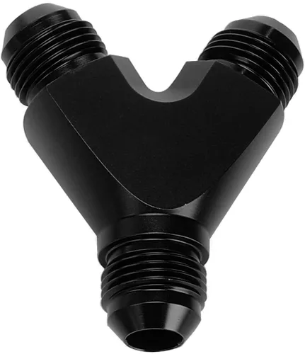 Miniatura 5 de AC PERFORMANCE Adaptador de montaje en Y de aluminio -3AN a -3AN anodizado negro 3AN x 3AN x 3AN 3/8-24 rosca Y bloque divisor macho Flare