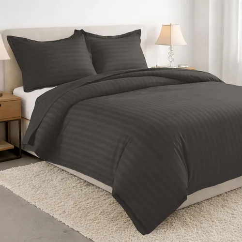 Miniatura 16 de Elegant Comfort Silky-Soft - Juego de funda de edredón de 3 piezas, calidad hotelera, 1500, sin arrugas, tamaño matrimonial/queen, color negro