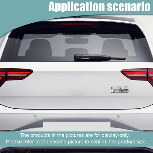 Miniatura 6 de 2 calcomanías de material metálico con letras 3D de emblema de automóvil, edición Fuck-IT, repuesto de calcomanías de emblema de maletero