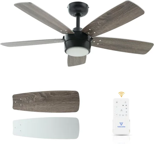 Miniatura 7 de Ventilador de techo de 36 pulgadas para habitación pequeña: Ventiladores de techo modernos con control remoto de luz - Motor CC silencioso