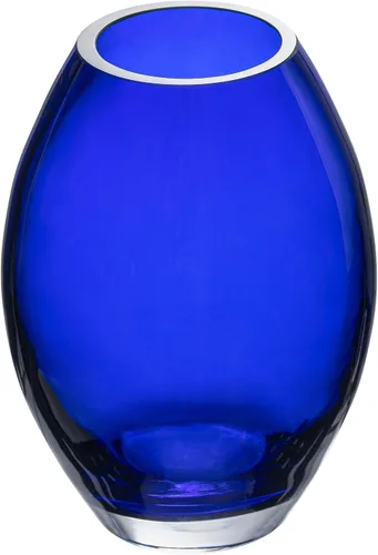 Miniatura 4 de Barski Vidrio - Hecho a mano - 8" H - (8 pulgadas de alto) - Jarrón de barril - Azul cobalto - Hecho en Europa