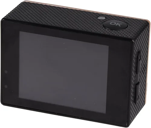 Miniatura 6 de Mini cámara deportiva, 2 pulgadas, 1080P, pantalla LCD completa, cámara de acción 4K 98.4 ft con mini videocámara accesorios de montaje, soporte, oro