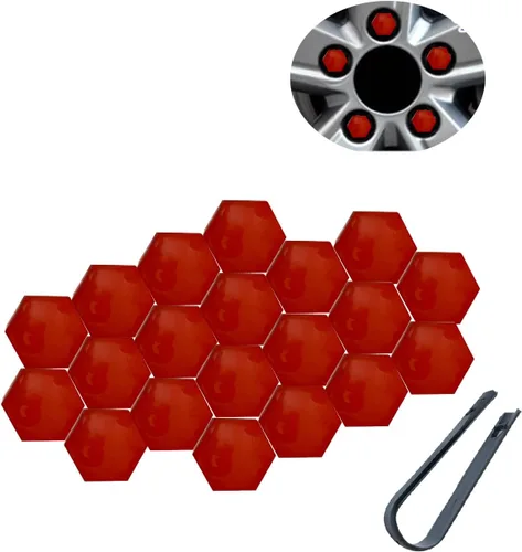 Miniatura 8 de 20 piezas de tapas de tuerca de rueda de automóvil, tapas de tuerca de lengüeta universal de 0.67 pulgadas, protector de rosca de cubo de automóvil