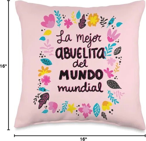 Miniatura 4 de Regalos para Abuelita Abuela Mejor Regalo Regalo La Mejor Abuela del Mundo Regalo para Abuelita Manta Almohada 16x16, Multicolor