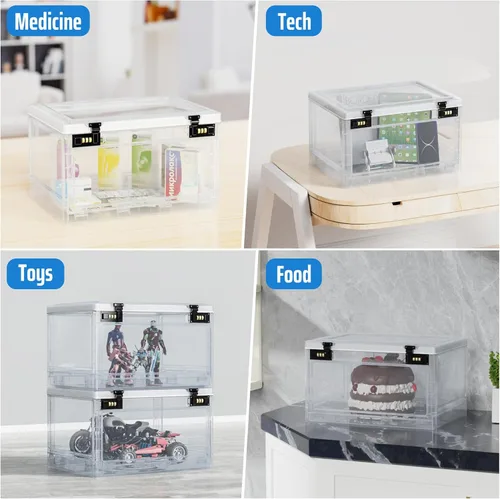Miniatura 3 de Caja de seguridad con casillero, caja de seguridad para oficina, escuela, artículos personales para el hogar, gabinete con cerradura