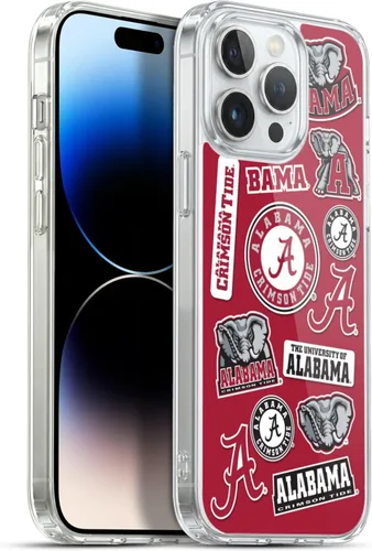 Head Case Designs Funda de gel suave con licencia oficial de la Universidad de Alabama UA Collage compatible con Apple iPhone 13 Pro Max