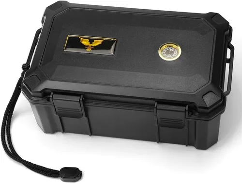 Miniatura 14 de Bald Eagle Caja de Puros Humidor de Viaje, Estuche Portátil Pequeño para Puros con Humidificador, Hermético, A Prueba de Aplastamiento, Impermeable