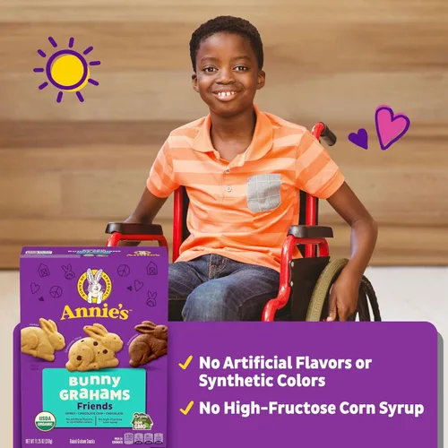 Miniatura 73 de Annie's Organic Chocolate Bunny Graham Snacks, 7.5 onzas
