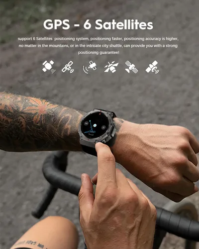 Miniatura 3 de Reloj inteligente con GPS: reloj deportivo impermeable de 164.0 ft para exteriores con pantalla AMOLED, monitor de frecuencia cardíaca, más de 170