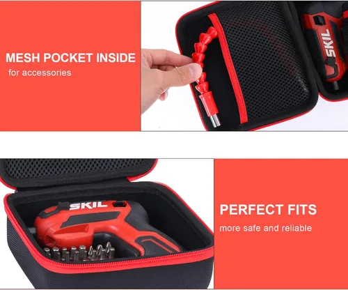 Miniatura 5 de Aenllosi Estuche rígido compatible con destornillador inalámbrico recargable SKIL de 4 V con pulsera magnética y eje hexagonal flexible