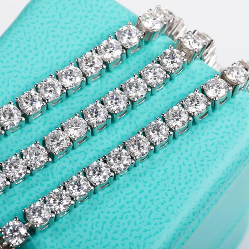 Miniatura 5 de AnuClub 11.1CT-32CT Moissanite Tennis Bracelet 925 Sterling Silver Round Cut 4MM/6.5MM D Color VVS1 Moissanites Classic Bracelets for Women Men