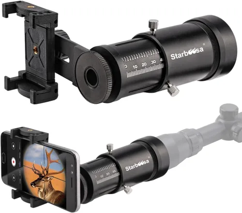 Adaptador de cámara de alcance extensible, soporte para teléfono inteligente para fotografía al aire libre, compatible con la mayoría de oculares y