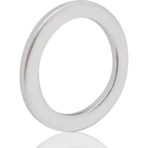 Miniatura 6 de Arandela plana de aluminio, arandelas redondas plateadas, acabado liso, 0.394 in de identificación, 0.630 in de diámetro exterior, 0.039 in