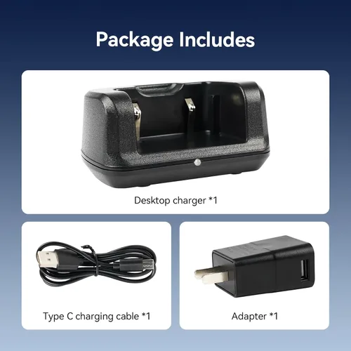 Miniatura 9 de Retevis Cargador Walkie Talkie H777, base de carga original, cargador de escritorio USB-C, compatible con Retevis H777 H777H H777D Walkie Talkie