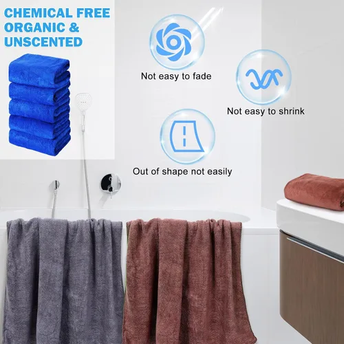 Miniatura 4 de Newwiee Juego de 20 toallas de baño a granel, toallas de baño grandes de secado rápido de 55 x 28 pulgadas para spa, gimnasio, salón, hotel y uso