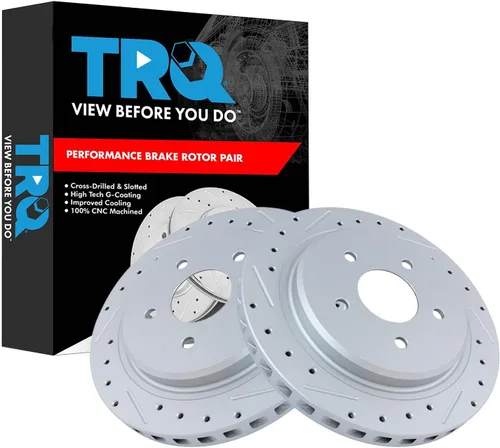 Miniatura 127 de TRQ Juego de rotores de freno de rendimiento trasero con revestimiento G premium compatible con Mazda 6 2014-2021