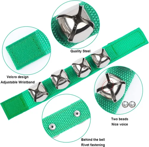 Miniatura 3 de Augshy 24 paquetes de instrumentos musicales agitadores para niños, 12 paquetes de coctelera de huevos y 12 paquetes de muñequera Jingle Bells