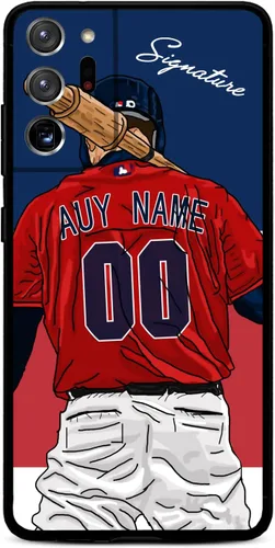 Miniatura 18 de Funda de béisbol personalizada con nombre y número para Samsung Galaxy Note 20/20 Ultra 10 Pro Note 9 8, silicona líquida con protección de cámara
