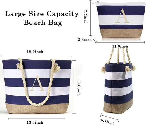 Miniatura 6 de YOOLIFE Beach Bags for Women - Travel Canvas Beach Tote, Pool Waterproof Bag, Travel Essentials, Gifts for Women Birthday
