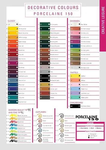 Miniatura 3 de Pebeo Porcelaine 150, pintura de porcelana, botella de 1.5 fl oz, color rosa tierno