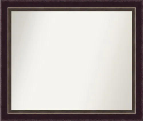 Miniatura 26 de Amanti Art Espejo de baño de bronce para sobre el fregadero, 24 x 24 pulgadas, espejo cuadrado de bronce Lara para tocador, marco de madera