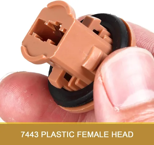 Miniatura 2 de Pack-2 Automotive 7443 Portabombillas de Luz de Freno, Conector de Arnés con Socket Pigtail, Adaptador Hembra de Plástico con Aislamiento