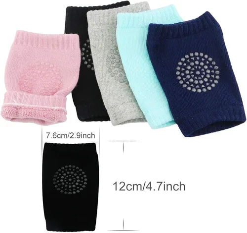 Miniatura 5 de 5pares nextnol bebé gatear antideslizante rodilla unisex bebé niños rodilleras ajustable rodilla coderas gatear Protector de seguridad