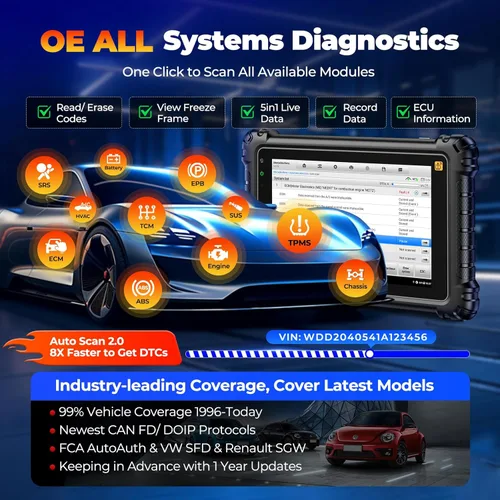 Miniatura 8 de Autel Escáner MaxiCOM MK906S PRO 2-TS: 2026 Hasta de MaxiSYS MS906 PRO2-TS/ MS906 MAX/ MS906PRO TS, Codificación igual que Elite II PRO, Top TPMS