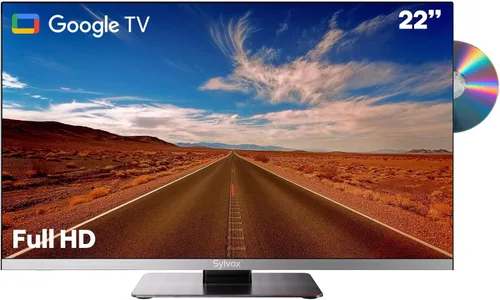SYLVOX Smart RV TV, televisores de 22 pulgadas con reproductor de DVD integrado, 12 voltios para autocaravana 1080P FHD, Google Smart aplicaciones