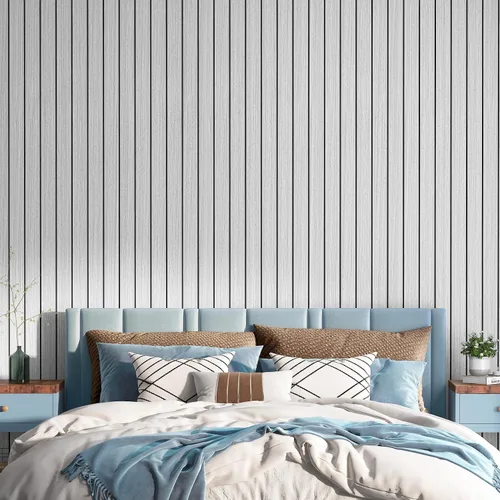 Miniatura 4 de Yenhome Paneles de pared de listones de madera texturizada 3D, paneles acústicos insonorizados para paredes interiores y techos, panel de espuma