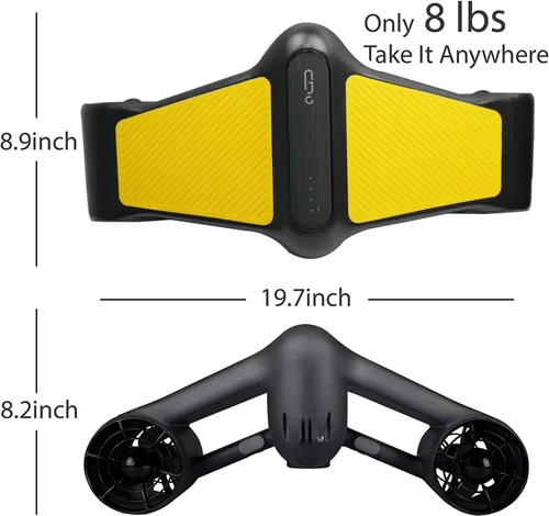 Miniatura 7 de Hélices dobles para motoneta subacuática con 2 velocidades compatibles con GoPro