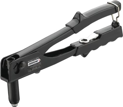 Arrow RL100S-6 - Herramienta de remache manual para metal, tela, cuero y reparación automática, utiliza remaches de 18 pulgadas y 316 pulgadas