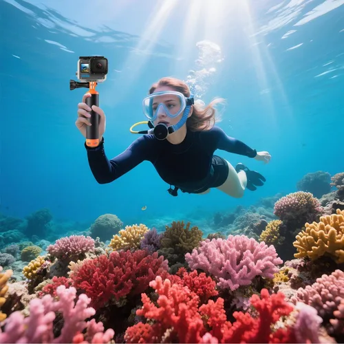 Miniatura 7 de Suptig Agarre de mano flotante para Gopro Hero 13, Hero 12, 11, 10, 9, 8, 7, 6, 5, 4, 3+, 3, 2, Hero Session GoPro Max, Fusion DJI Action 5 Pro
