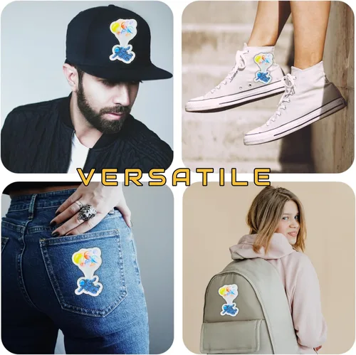 Miniatura 4 de Parches de astronauta para planchar, parches de jeans espaciales para planchar, hombrecito espacial volador con globos bordados, parches